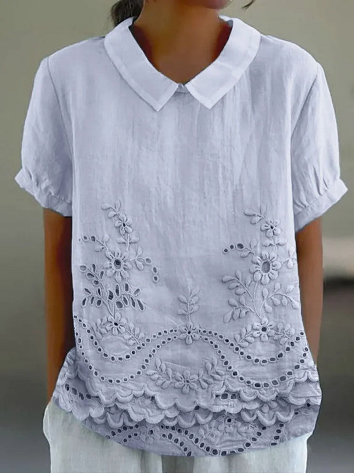 Jade - Embroidered Floral Blouse
