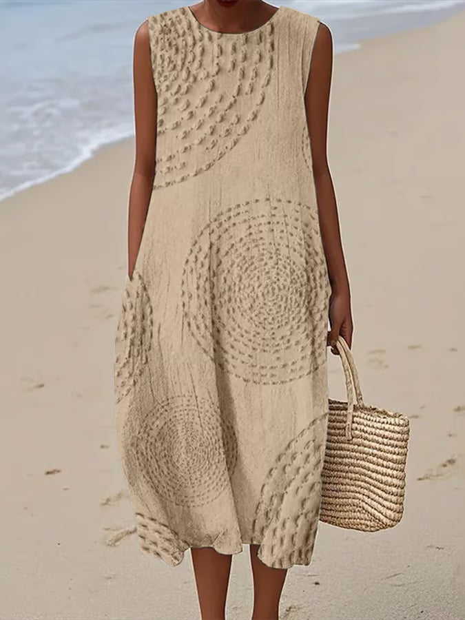 Sadie - Textured Sleeveless Maxi Dress