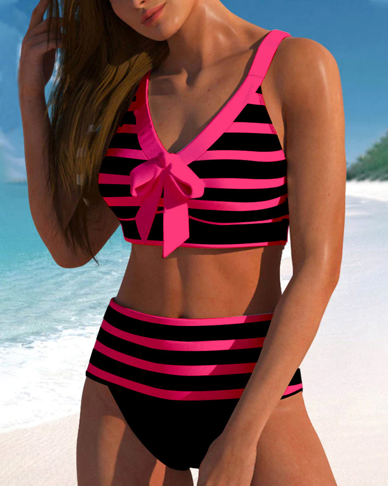 Molly - High Waist Striped Bikini