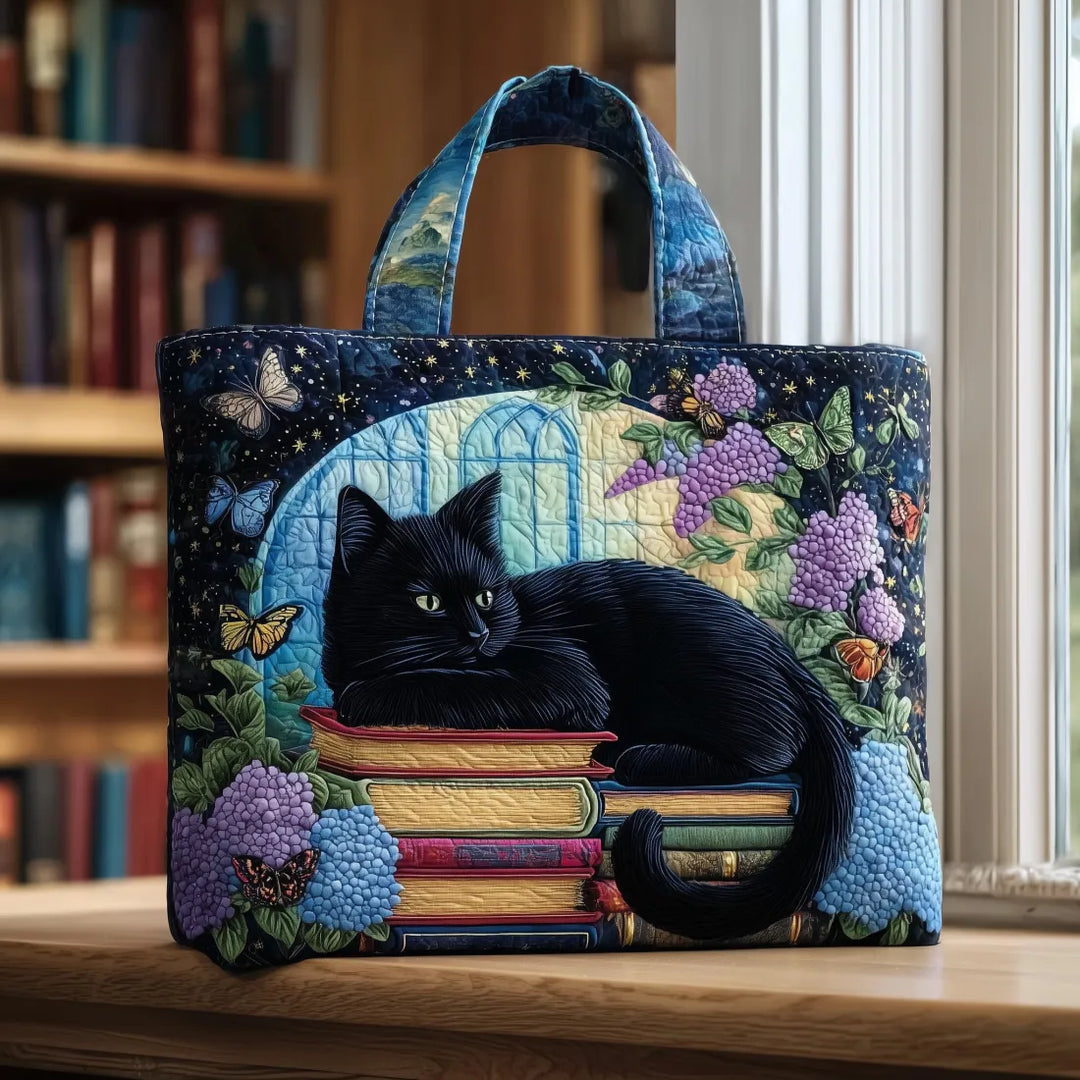 Handmade Melody - Black Cat on Books