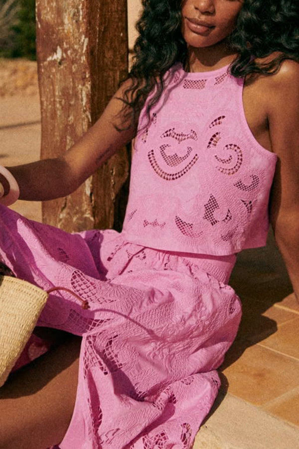 Georgia - Pink Lace Set