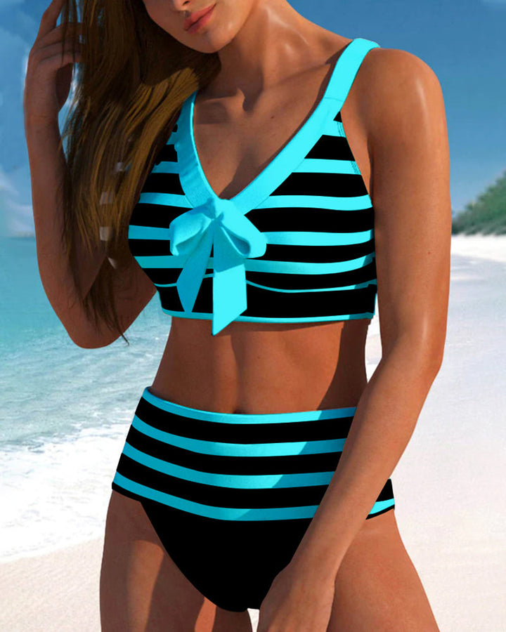 Molly - High Waist Striped Bikini