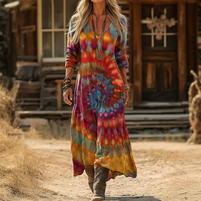 Skylar - Casual Long Sleeve Dress Inspired by Vintage