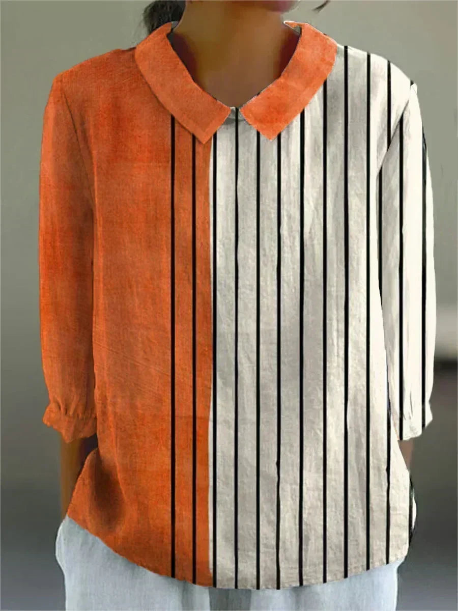 Chloe - Bold Contrast Stripe Blouse
