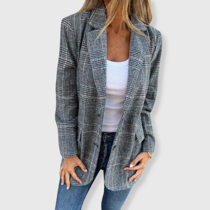 Bethany - Elegant Blazer with Check Pattern