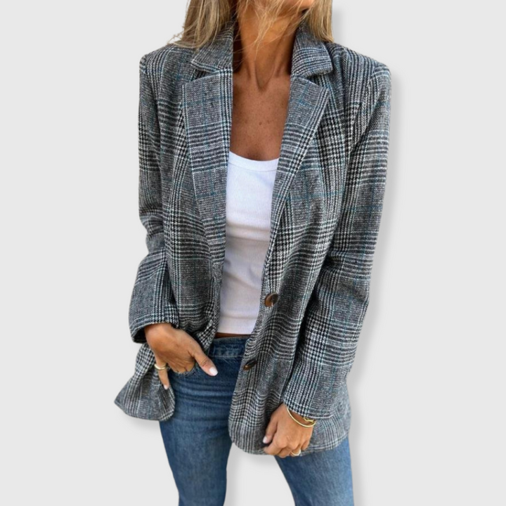 Bethany - Elegant Blazer with Check Pattern