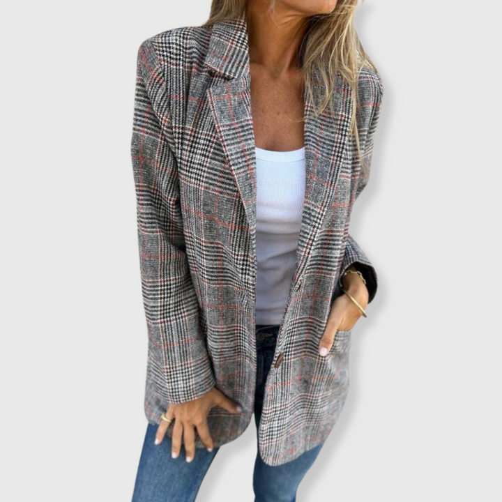Bethany - Elegant Blazer with Check Pattern