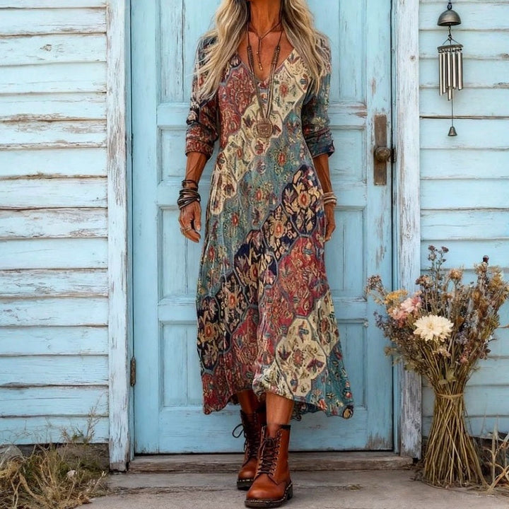 Harper - Casual Long Sleeve Dress with Vintage Inspiration