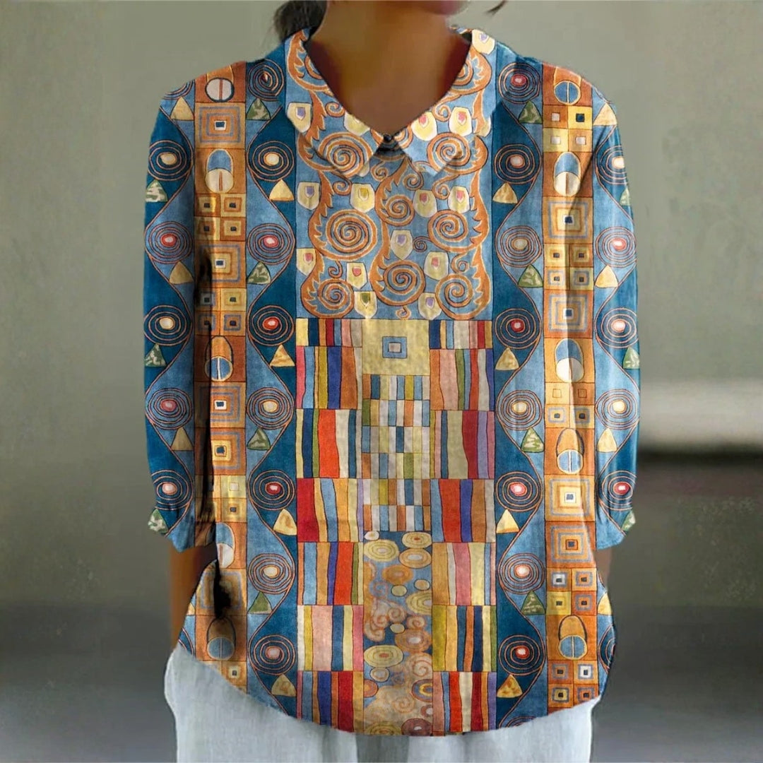 Andrea - Artistic Mosaic Blouse