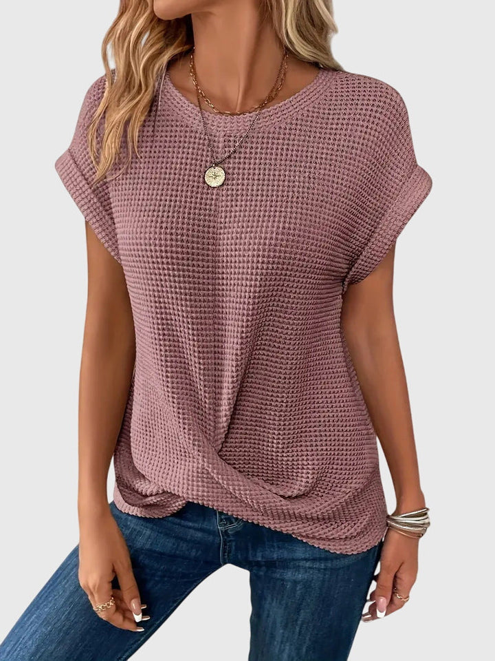 Grace - Elegant Blouse with Crew Neck