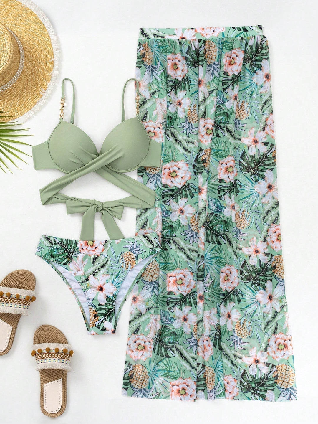 Faith - High Support High Waist Set with Matching Cover Up