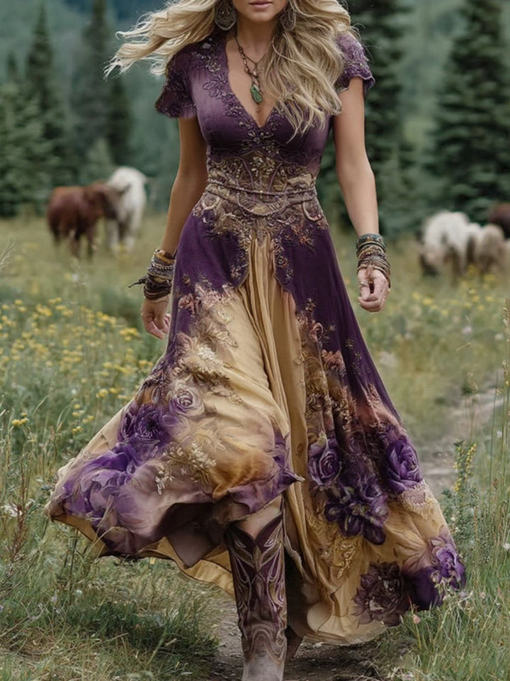 Holly - Short Maxi Floral Dress