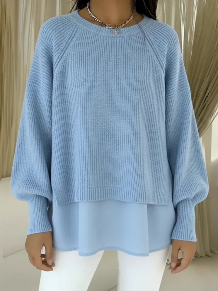 Janet | Layered-Look Knit Sweater