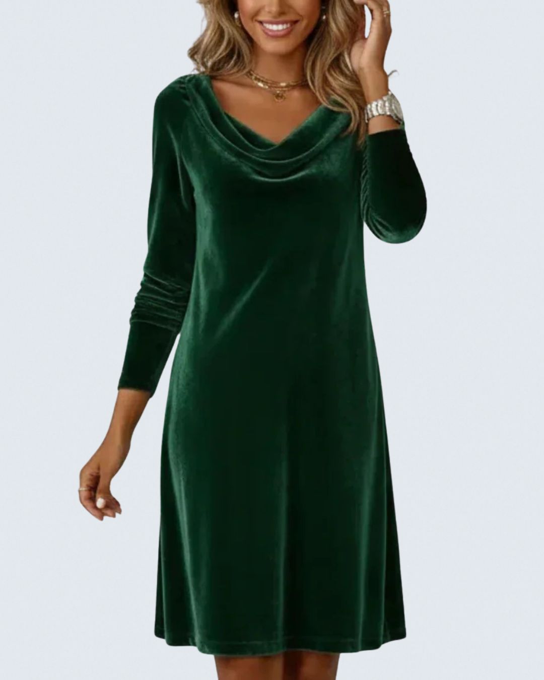 Mackenzie - Loose Fitting Velvet Dress