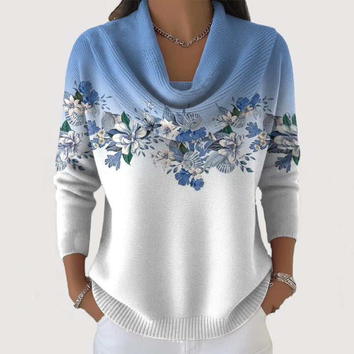 Kathleen | Floral Turtleneck Sweater