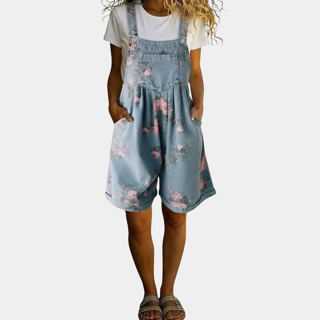 Vanessa - Floral Denim Jumpsuit
