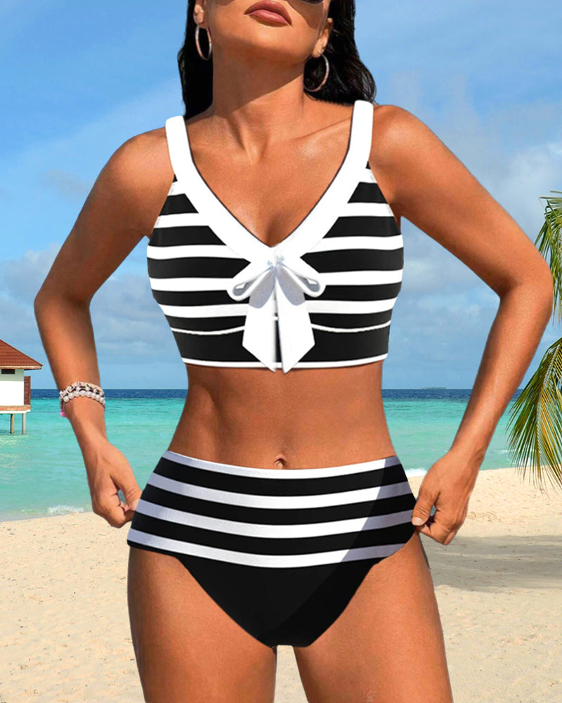 Molly - High Waist Striped Bikini
