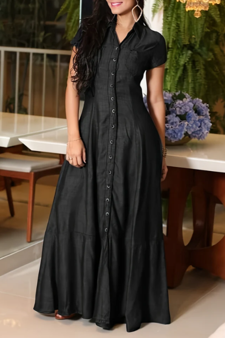 Adalynn - Long Denim Dress
