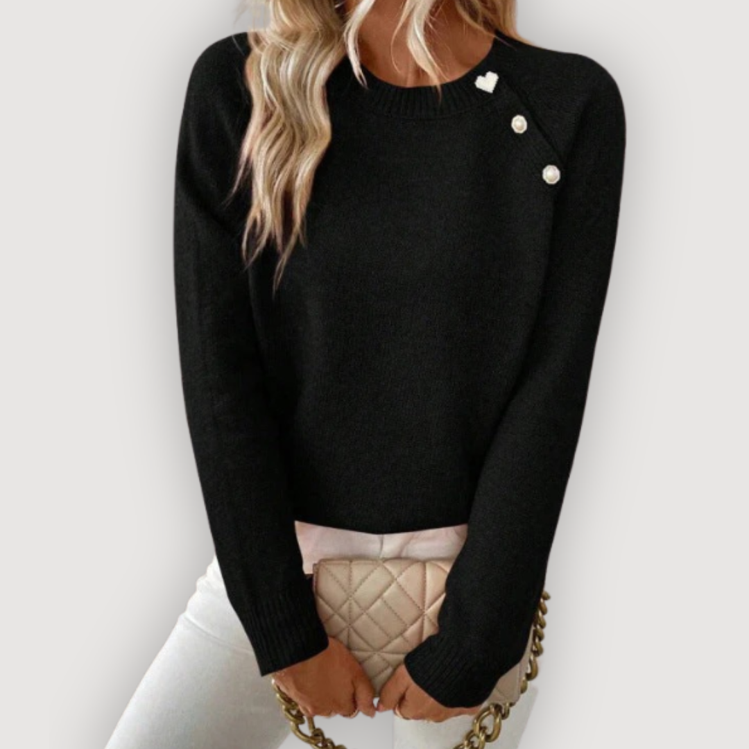 NATALIA – CHIC BUTTON SWEATER