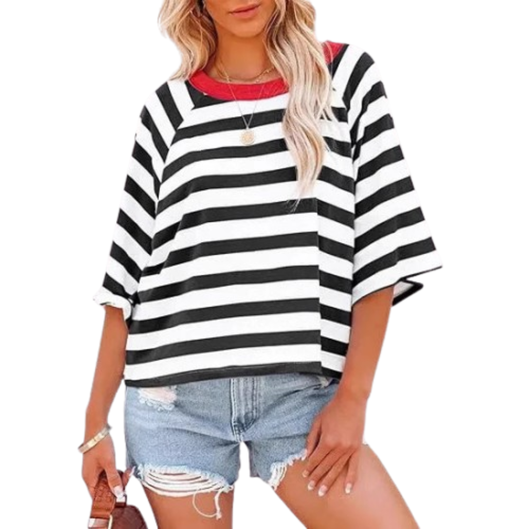 ROSALIE - Trendy Loose Fit Summer Crewneck Top
