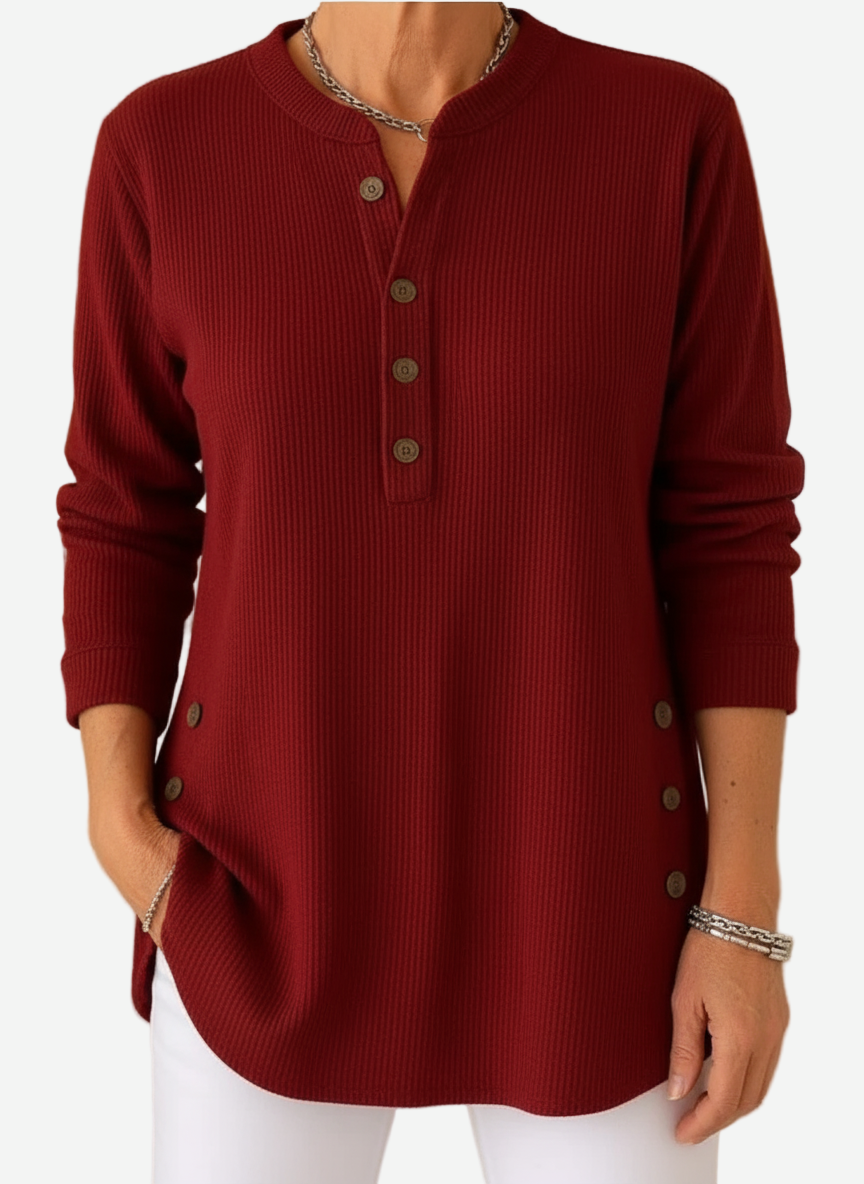 Kylie – Long Sleeve Solid Knit Sweater