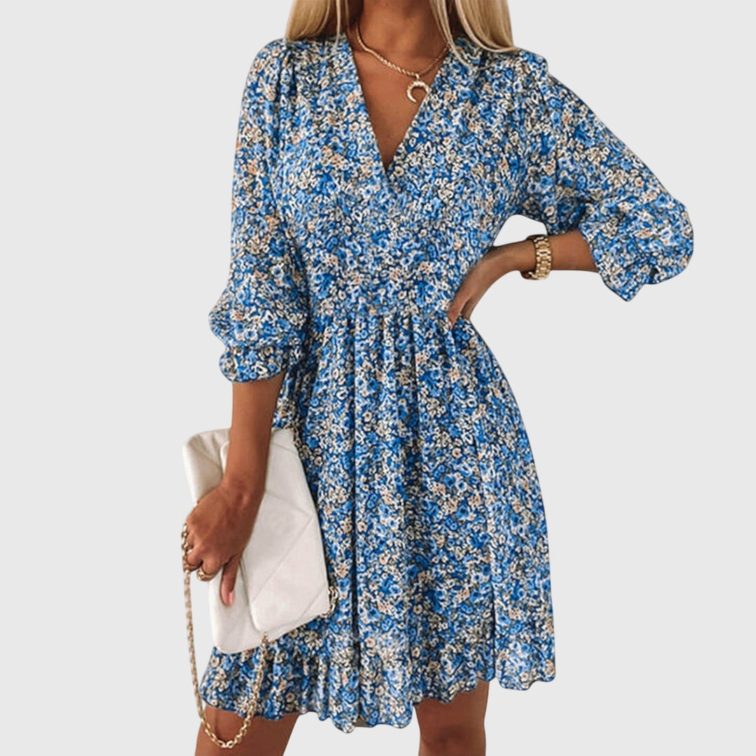 Stephanie - Floral Puff Sleeve Dress