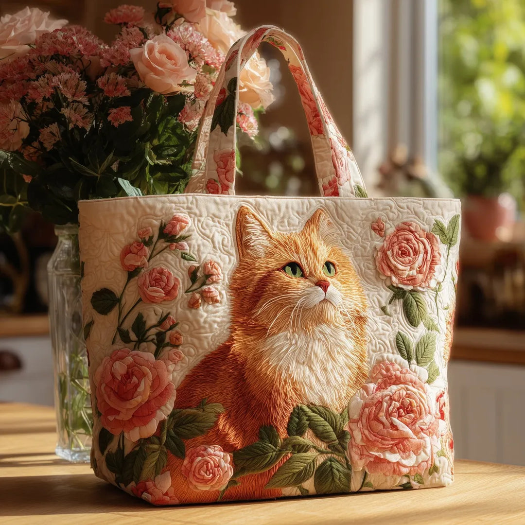 Handmade Melody - Ginger Cat with Roses