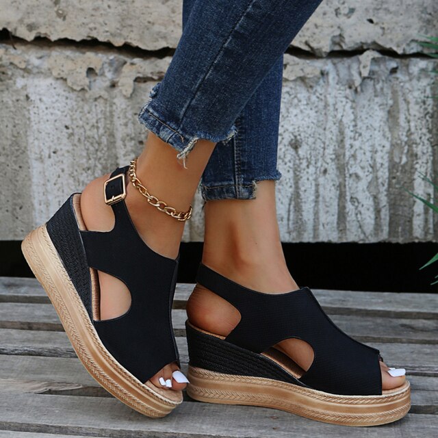 Luna - Relaxed Wedge Sandals