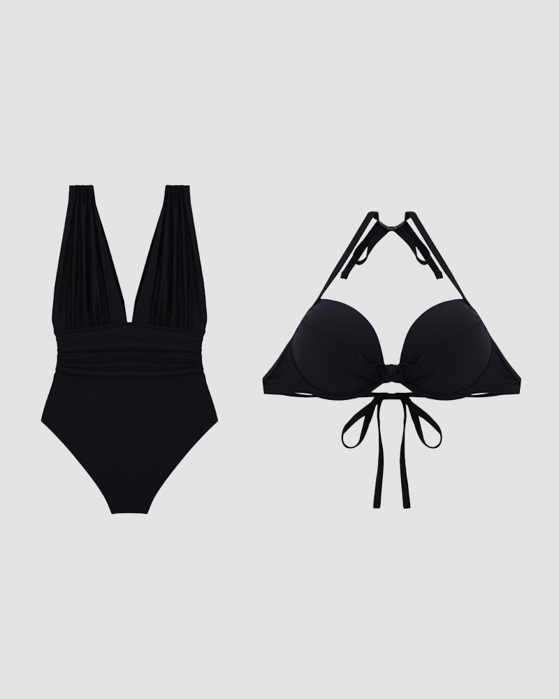 Cassidy - Luxury Sculpting Swimsuit with Deep V-Neck
