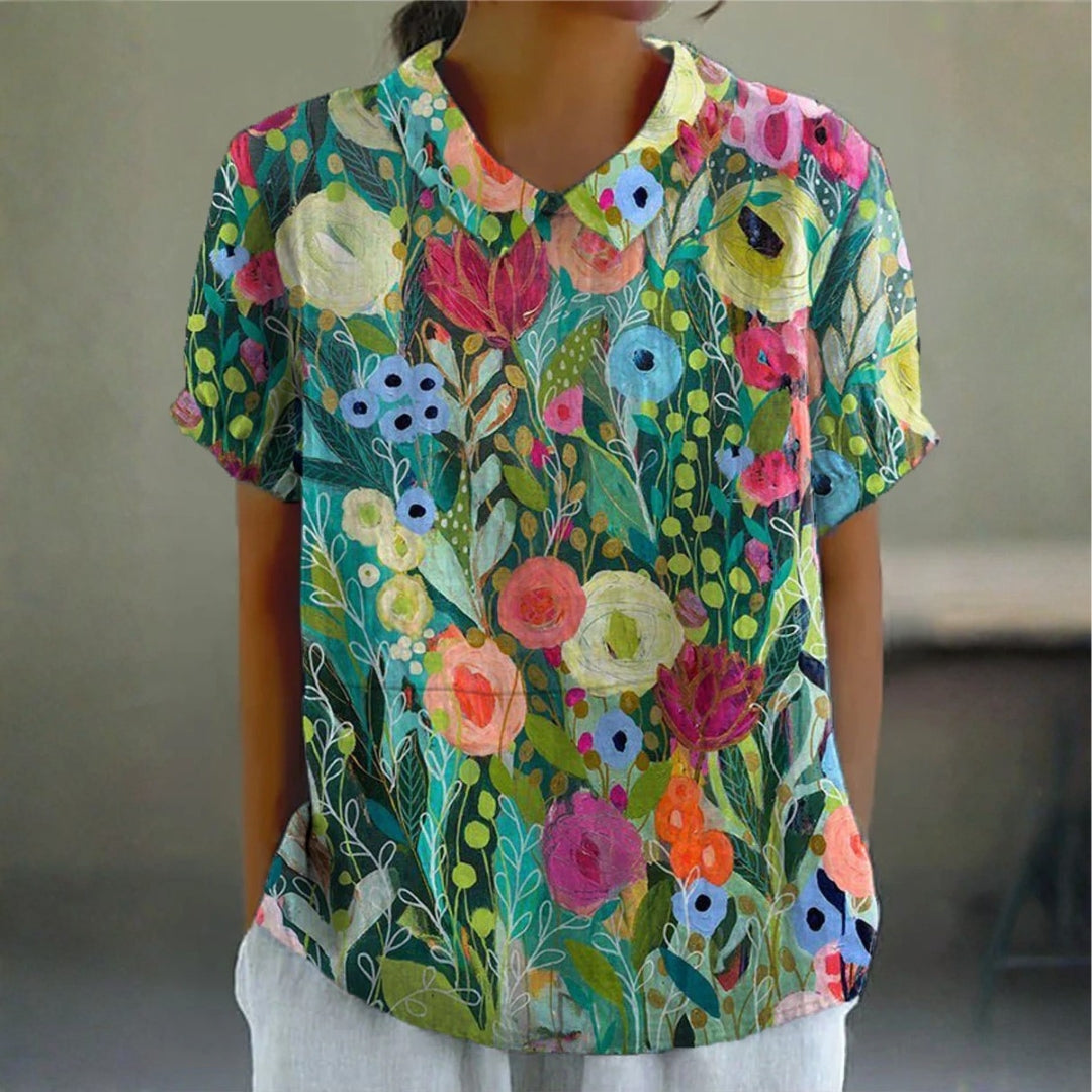Crystal - Watercolour Floral Blouse