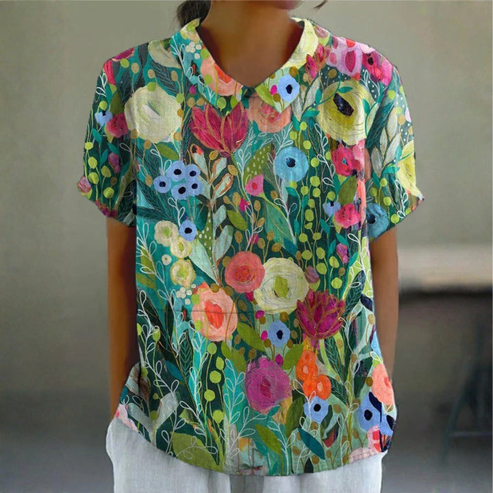Crystal - Watercolour Floral Blouse