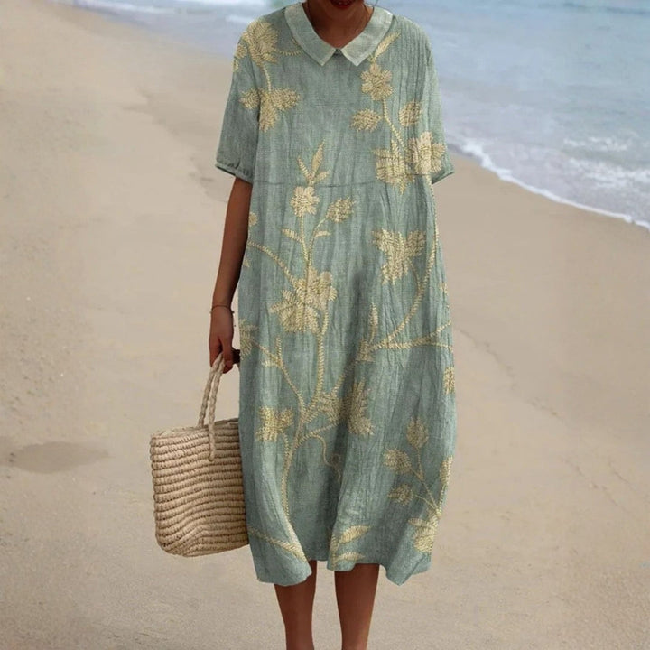 Willow - Floral Dress with a Charming Peter Pan Collar