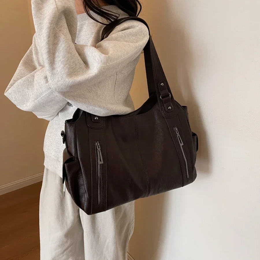 Willow - Dual Zipper Large Capacity Shoulder Bag