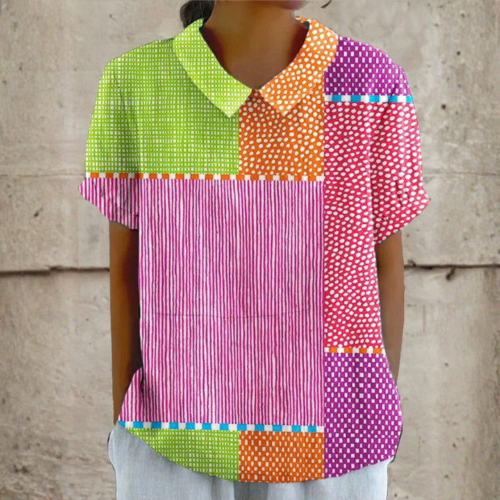 Vivian - Colorful Patchwork Blouse