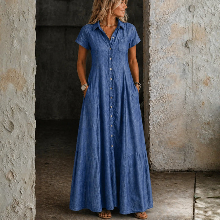 Adalynn - Long Denim Dress