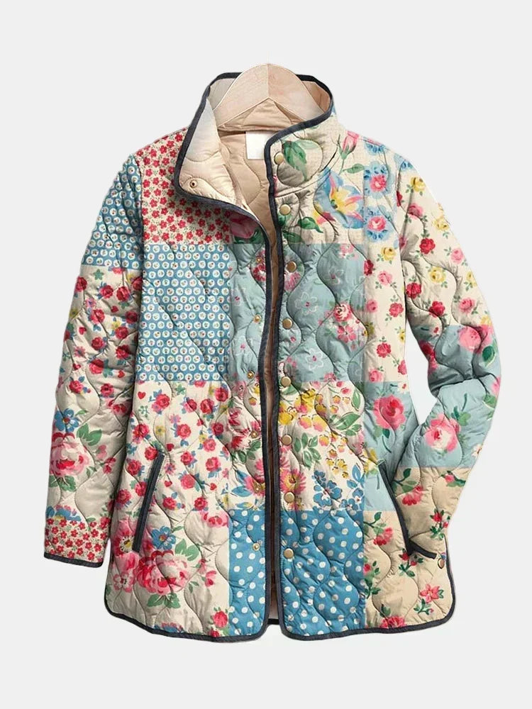 Abigail - Floral Patchwork Quilted Jacket