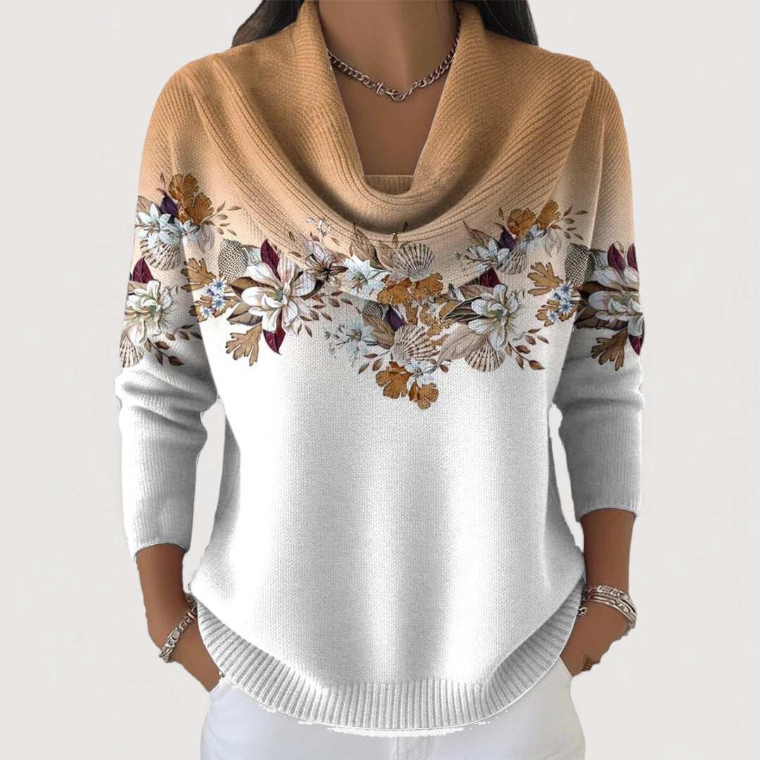 Kathleen | Floral Turtleneck Sweater