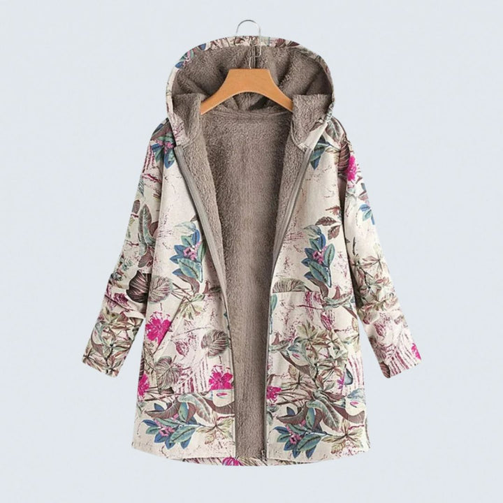 Madelyn - Floral Fleece Jacket