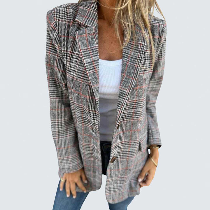 Bethany - Elegant Blazer with Check Pattern