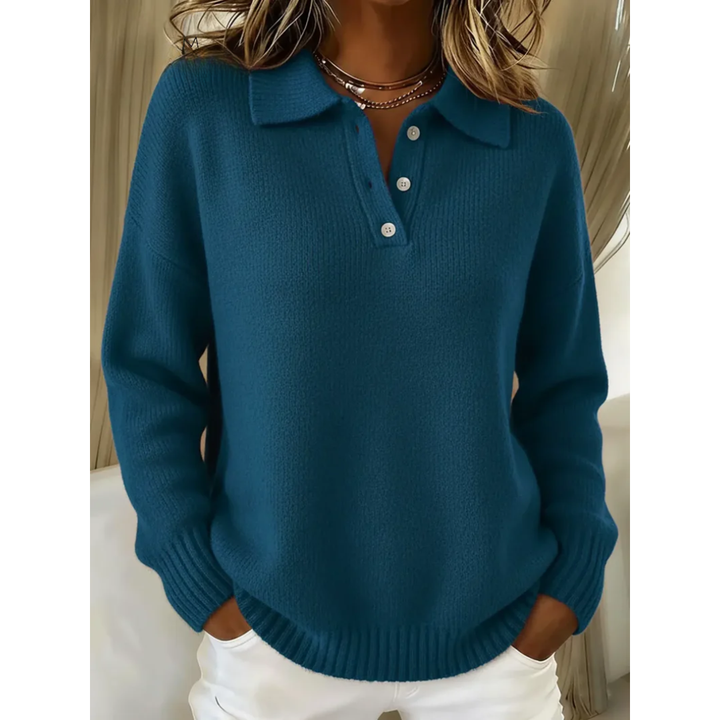 Charlotte | Soft Polo Collar Sweater
