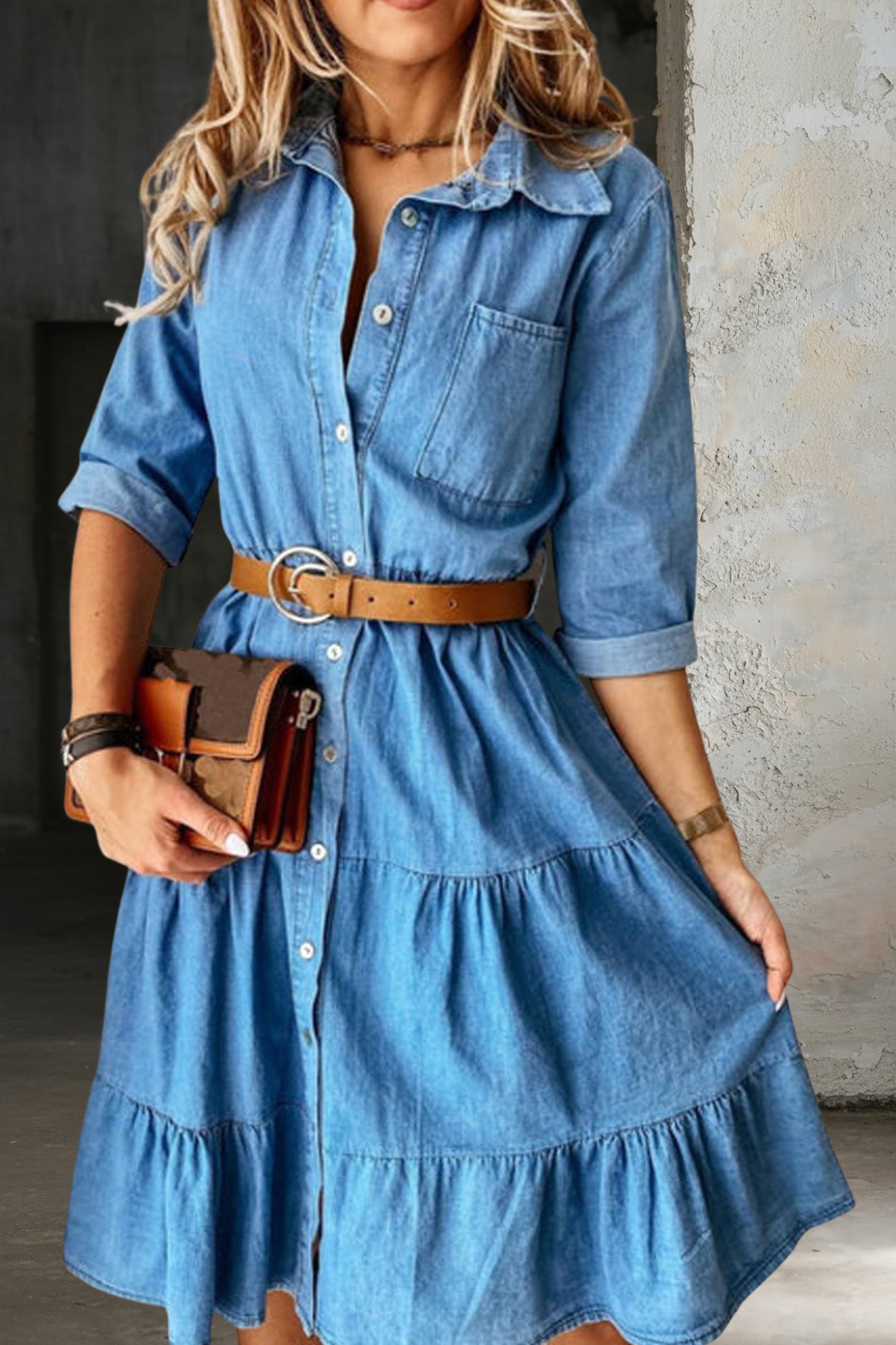 Willow - Casual Elegant Denim Dress