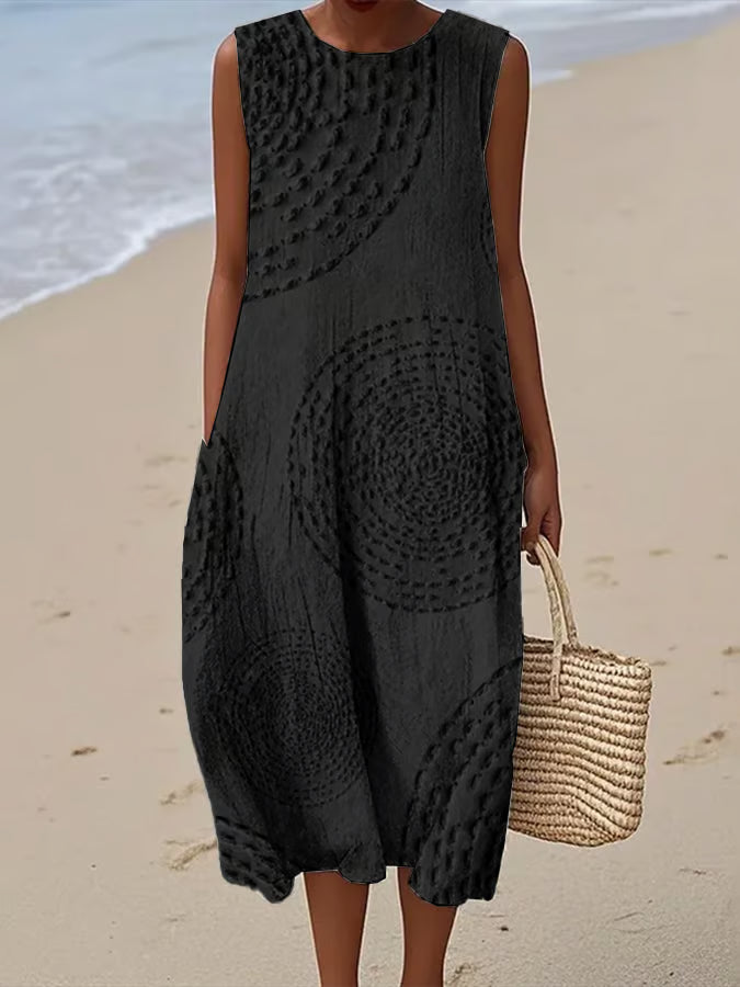 Sadie - Textured Sleeveless Maxi Dress