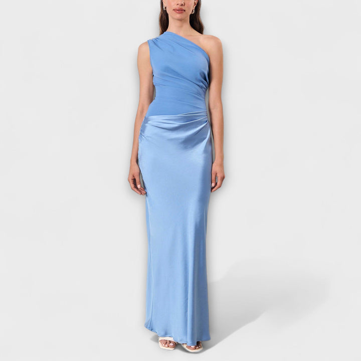 Natalie - Asymmetrical Satin Dress