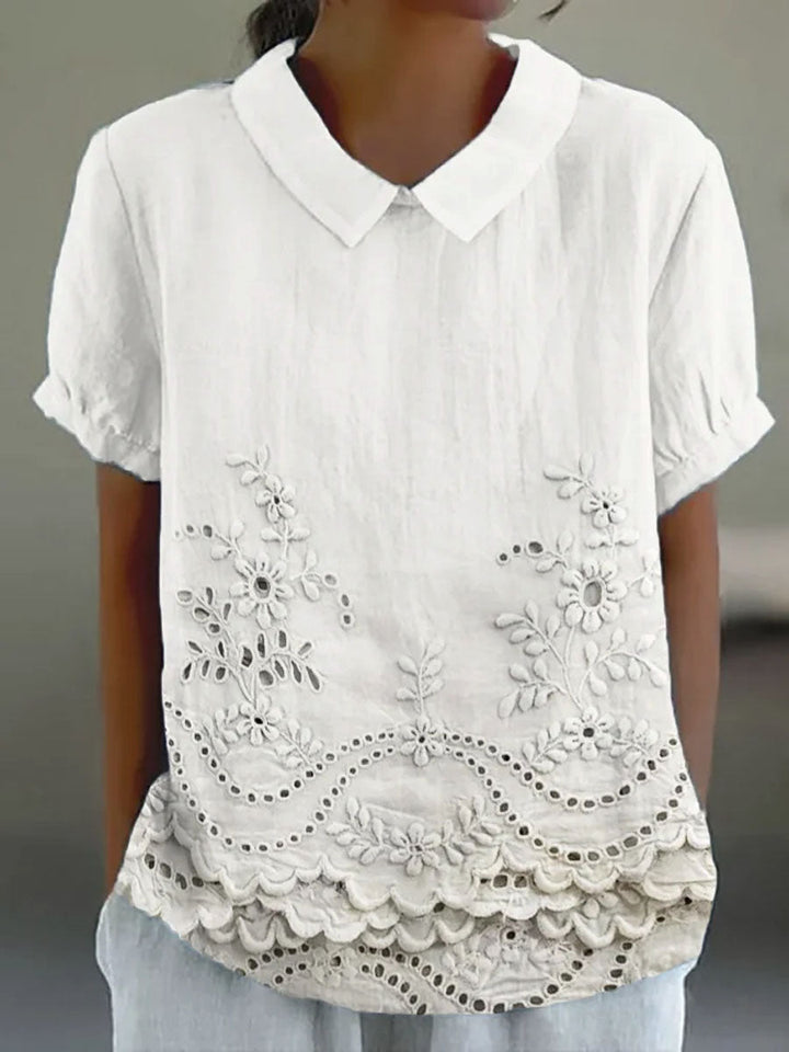Jade - Embroidered Floral Blouse