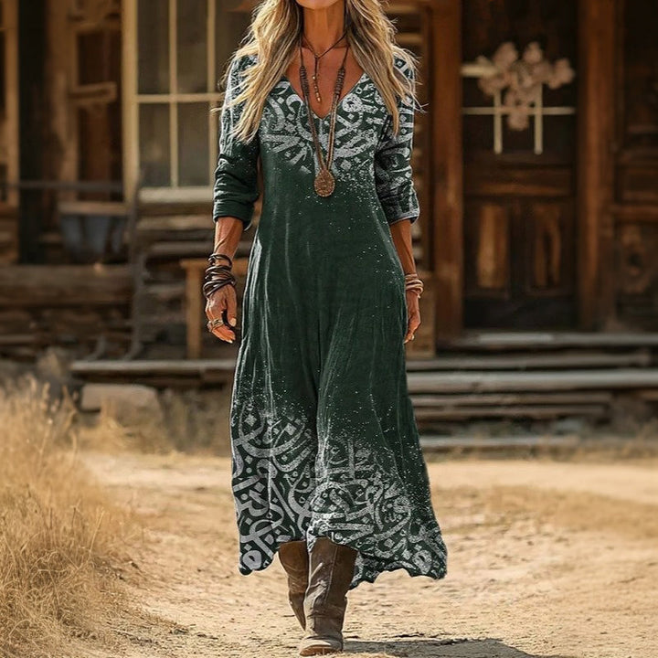 Holly - Casual Long Sleeve Dress with Vintage Inspiration