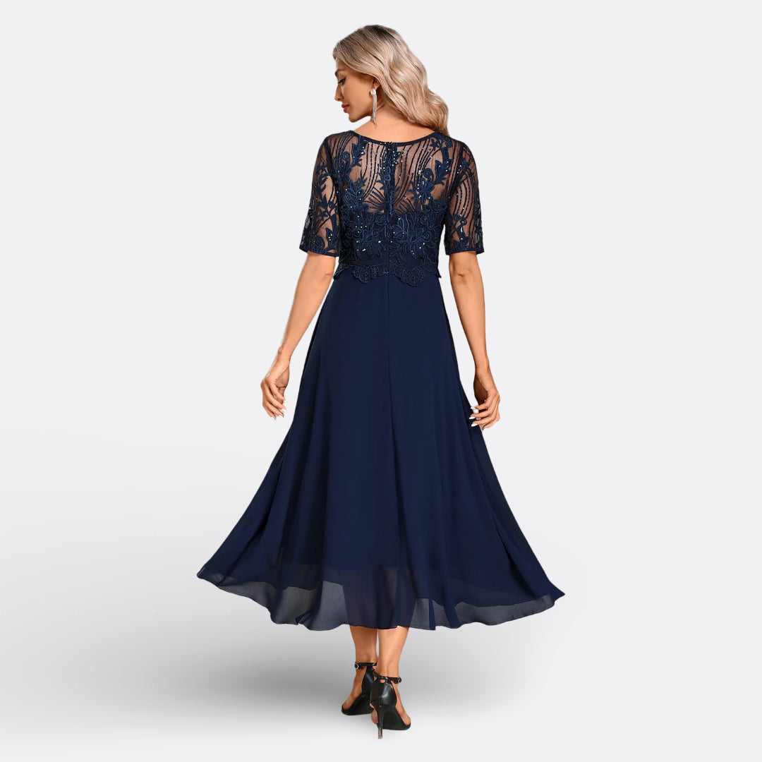 Dawn - Lace Dress with Short Sleeves
