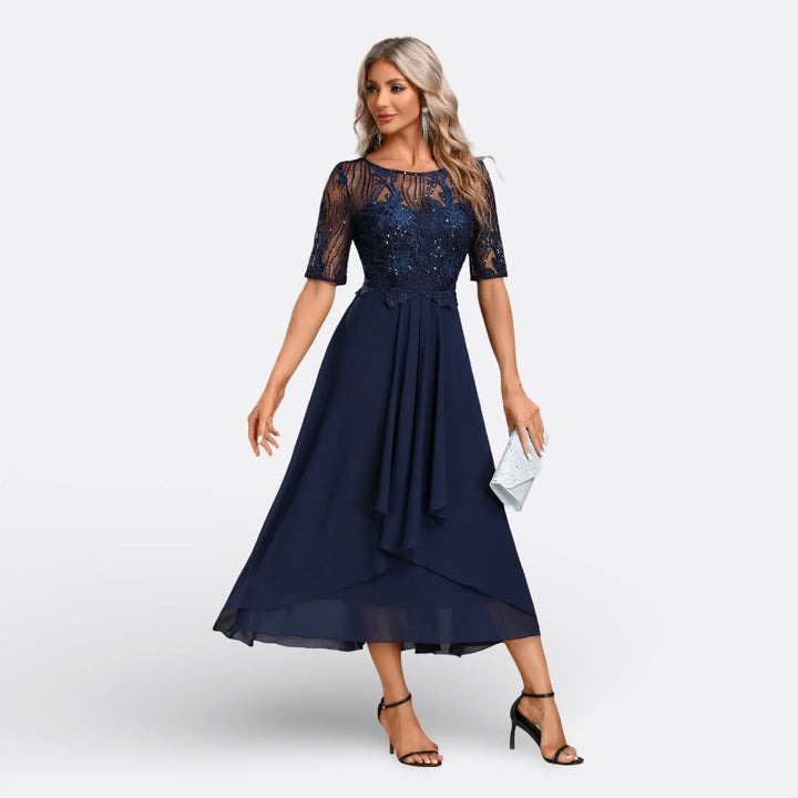 Dawn - Lace Dress with Short Sleeves