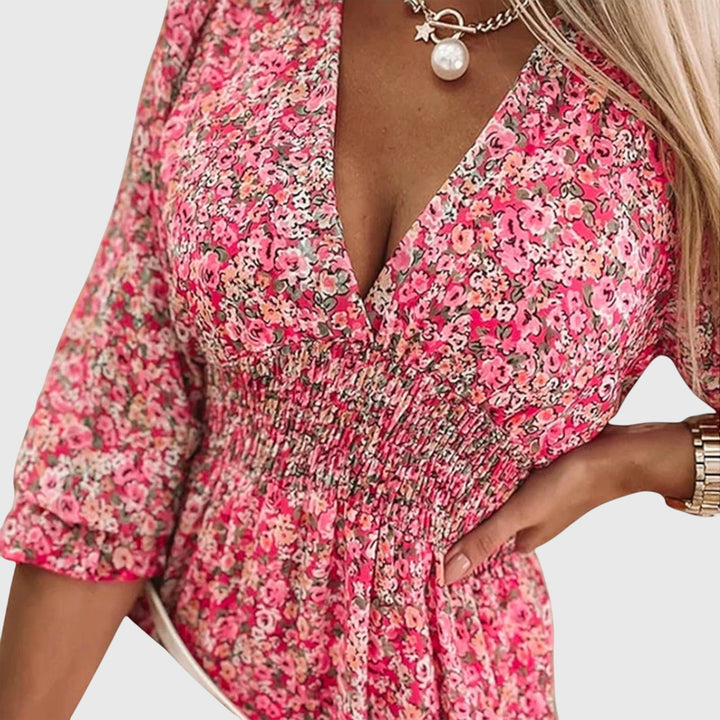 Stephanie - Floral Puff Sleeve Dress