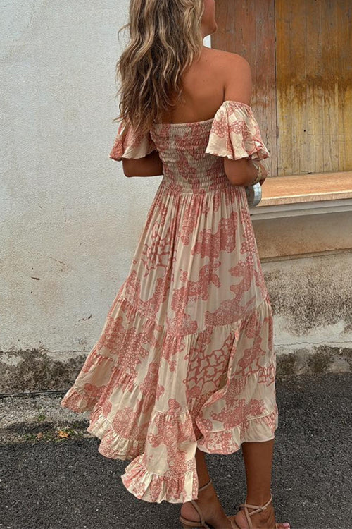 Isabella - Off Shoulder Midi Dress
