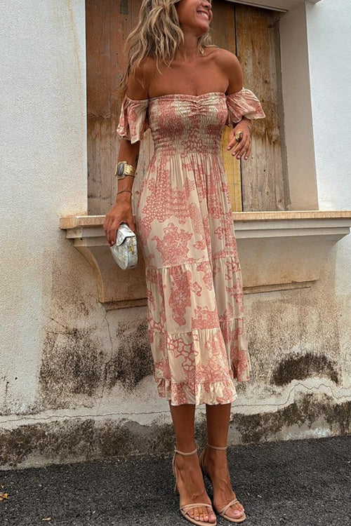 Isabella - Off Shoulder Midi Dress
